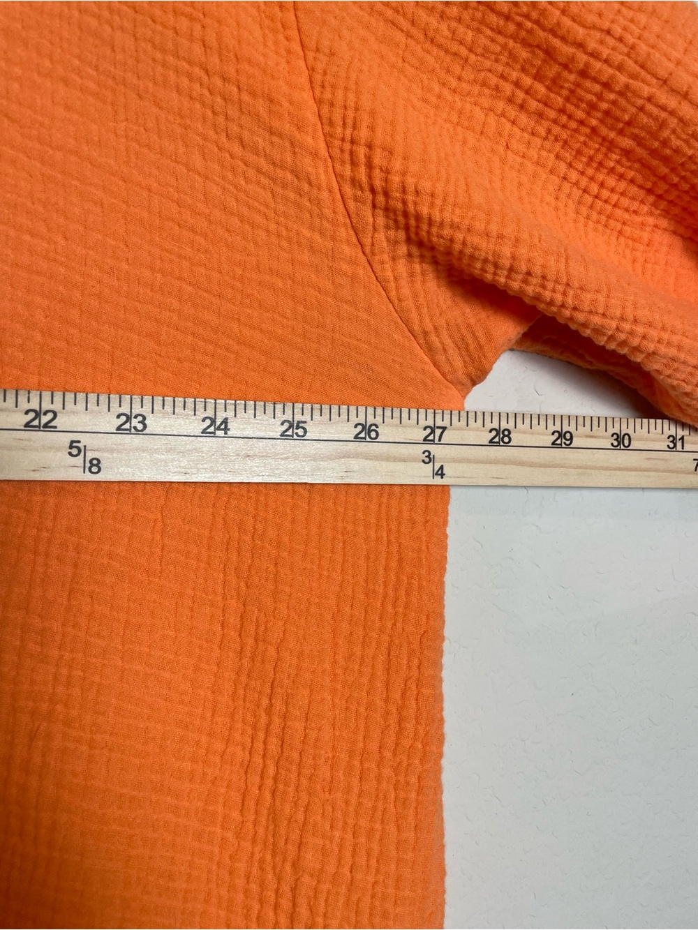 Soft Surroundings Vibrant Orange 100% Cotton Textured V-Neck Tunic - Size 2-3X - Picture 8 of 8